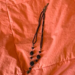 Elegant Black Beaded Necklace